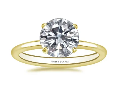 Yellow Gold East West Oval Engagement Ring