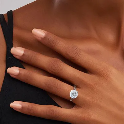 Platinum Round Cut Diamond Engagement Ring jewelry windy city