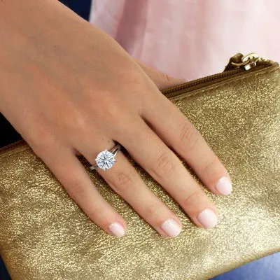 Platinum Round Cut Diamond Engagement Ring from best jeweler