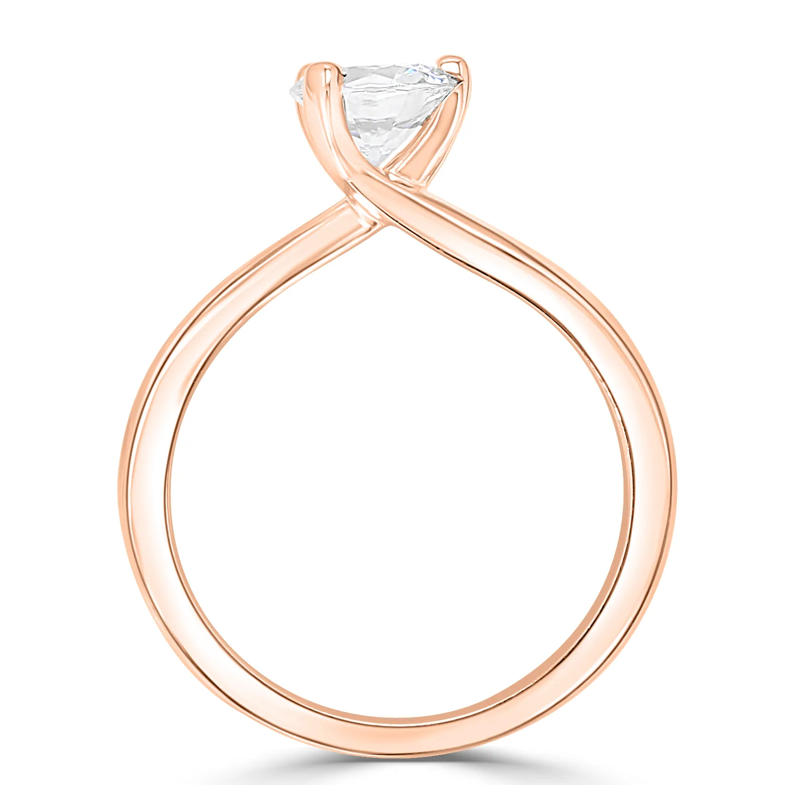 Rose Gold Round Cut Diamond Engagement Ring jewelry store near me
