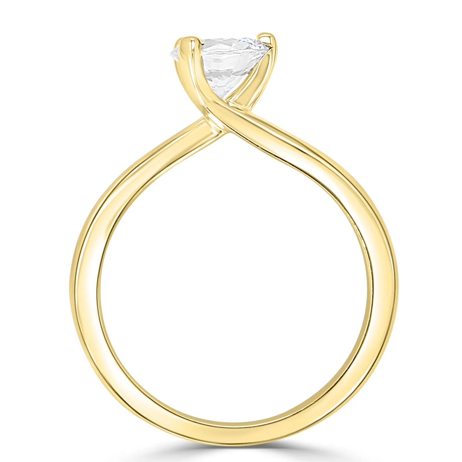 Yellow Gold Round Cut Diamond Engagement Ring jewelry store near me