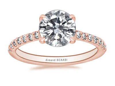 Rose Gold Contemporary Engagement Ring