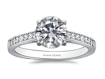 Platinum Pretty and Curvy Diamond Engagement Ring