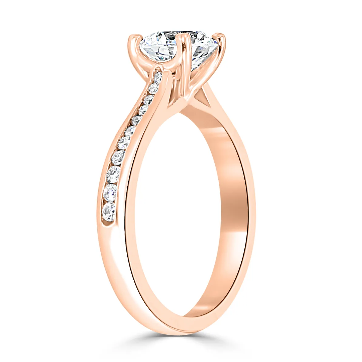 Rose Gold Classic Yet Modern Engagement Ring jewelry Wabash avenue