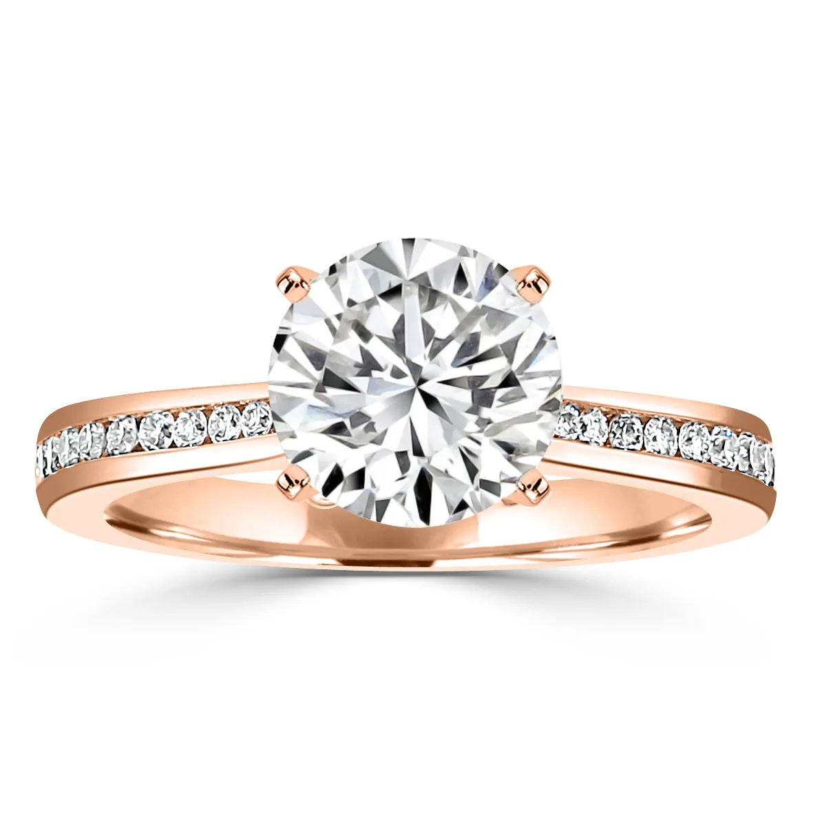 Rose Gold Classic Yet Modern Engagement Ring