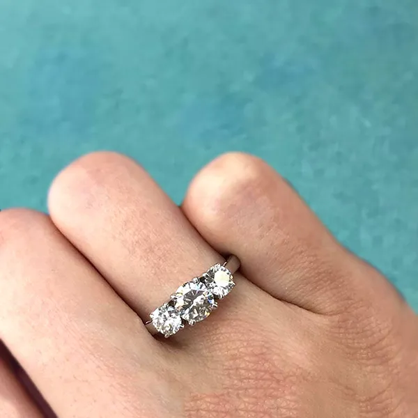 White Gold Beautiful Celebrity Worthy Engagement Ring jewelry store near me