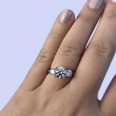 White Gold Beautiful Celebrity Worthy Engagement Ring jewelry windy city