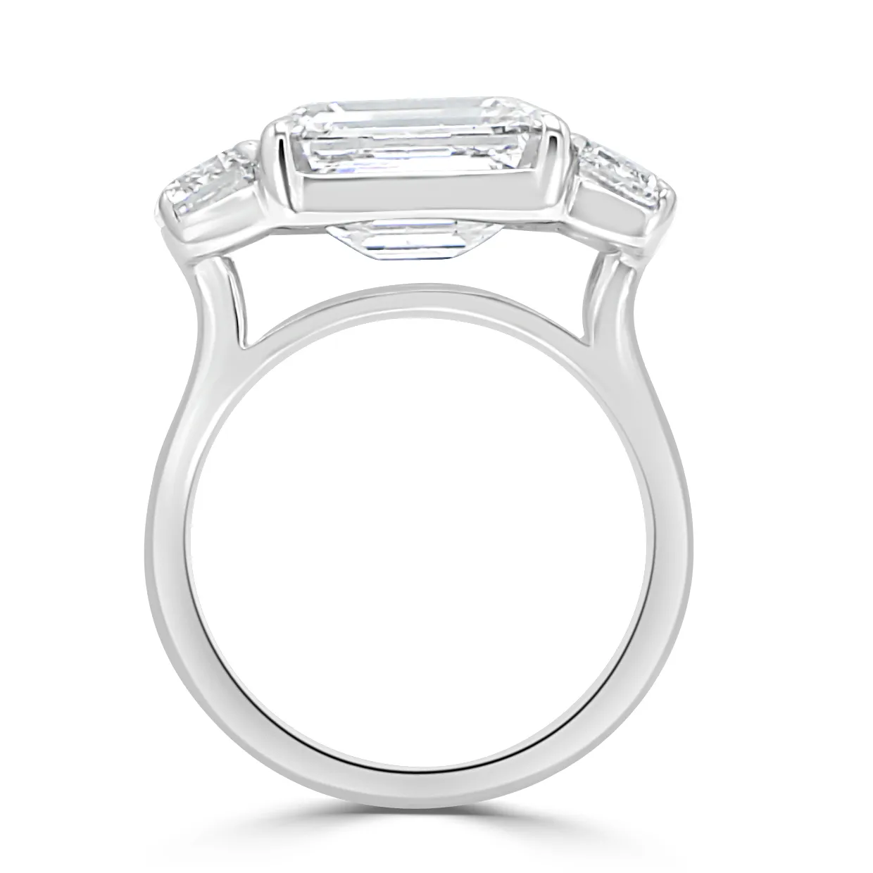 White Gold Modern Classic 3 Stone Engagement Ring jewelry store near me