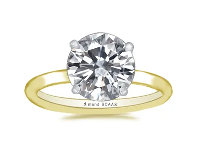 Yellow Gold Simple and Classic Perfect Engagement Ring
