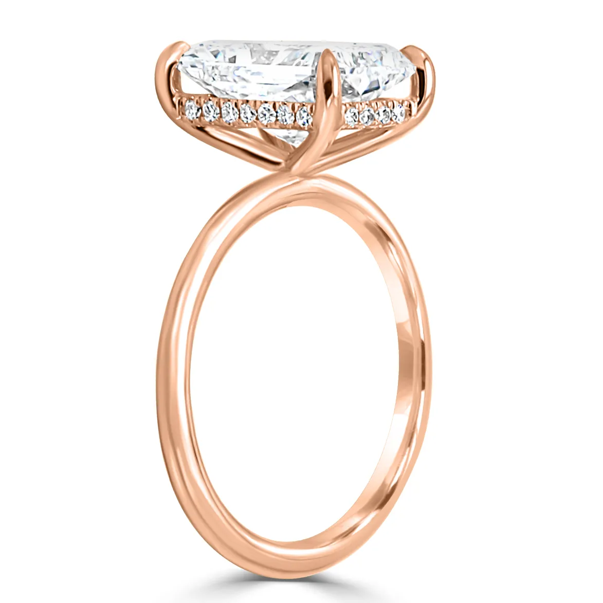 Rose Gold Modern Yet Classic Hidden Accent Engagement Ring jewelry Wabash avenue