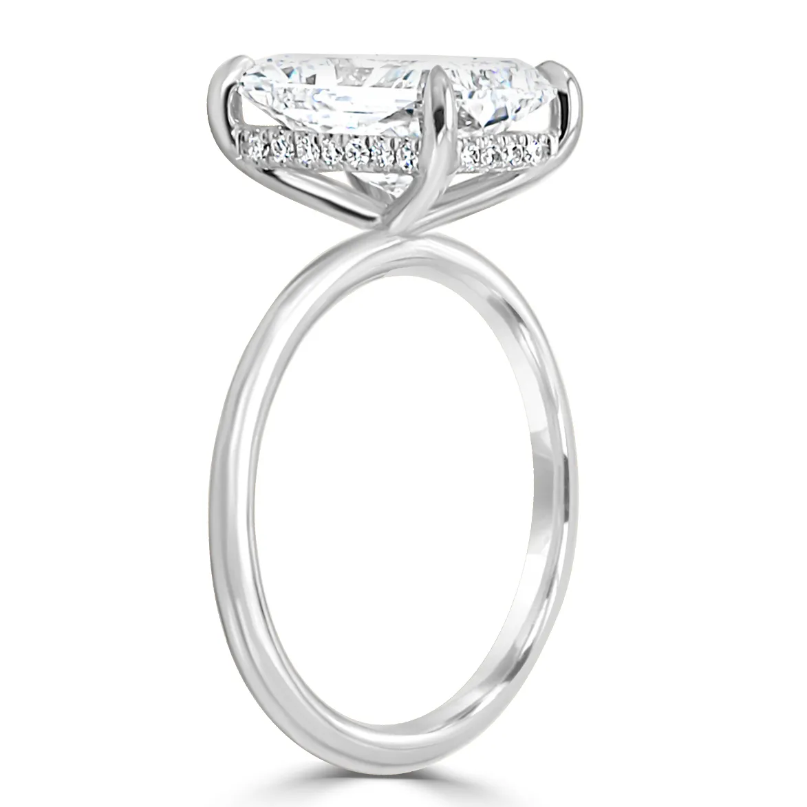 Platinum Modern Yet Classic Hidden Accent Engagement Ring jewelry Wabash avenue