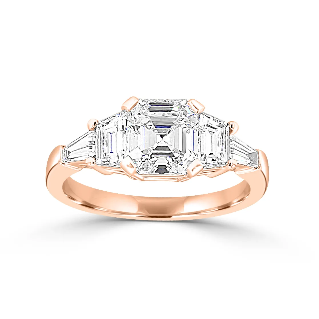 Rose Gold Art Deco Classic Vintage Engagement Ring