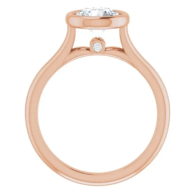 Rose Gold Modern and Minimal Sleek Engagement Ring jewelry Wabash avenue