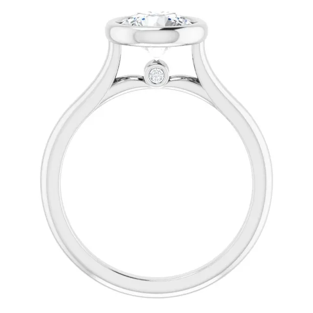 White Gold Modern and Minimal Sleek Engagement Ring jewelry Wabash avenue