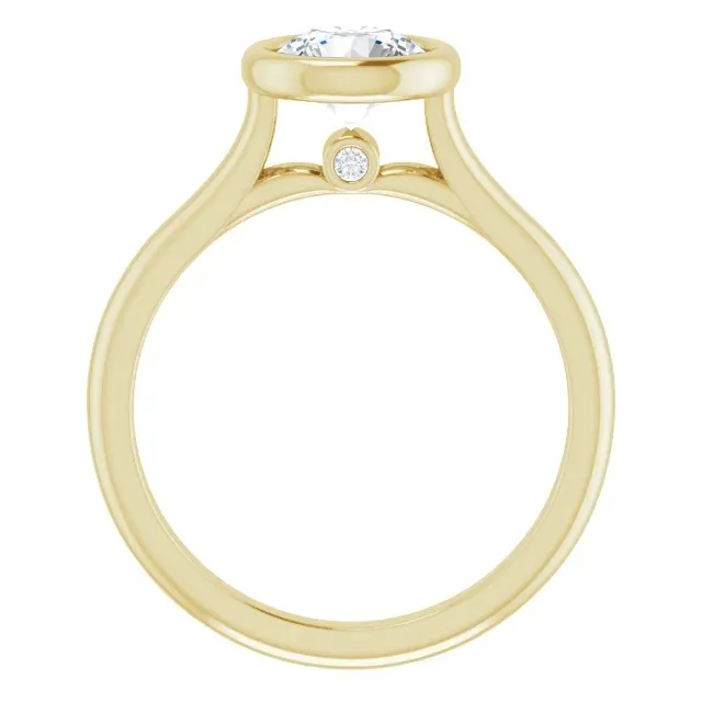 Yellow Gold Modern and Minimal Sleek Engagement Ring jewelry Wabash avenue