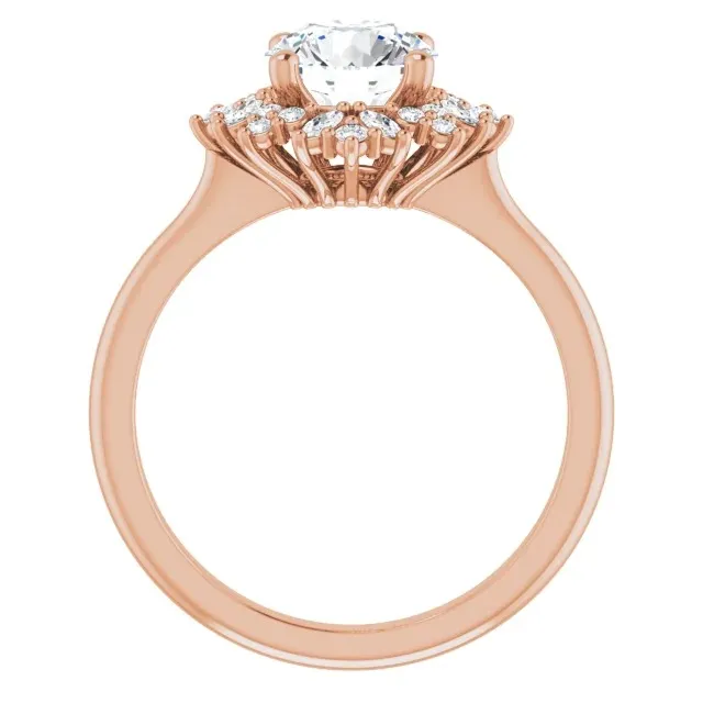 Rose Gold Stunningly Beautiful and Sparking Diamond Engagement Ring jewelry store near me