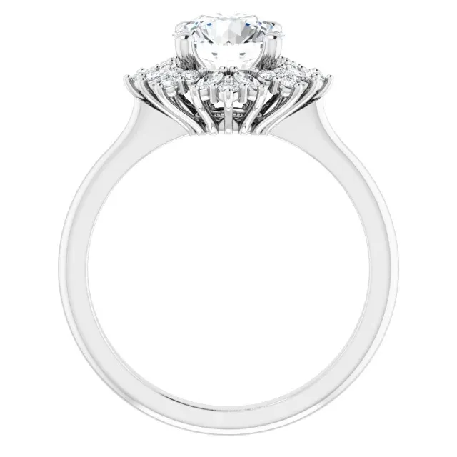 Platinum Stunningly Beautiful and Sparking Diamond Engagement Ring jewelry store near me