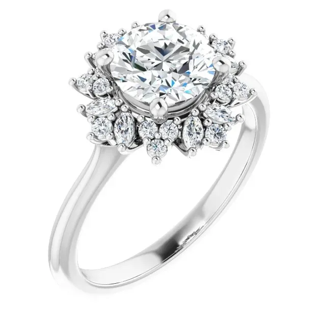 Platinum Stunningly Beautiful and Sparking Diamond Engagement Ring jewelry Wabash avenue