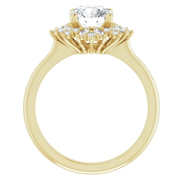 Yellow Gold Stunningly Beautiful and Sparking Diamond Engagement Ring jewelry store near me