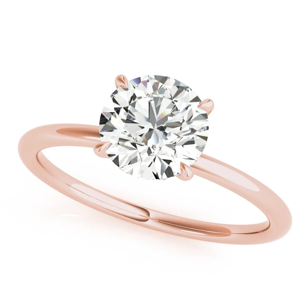 Rose Gold Unique Diamond Studded Hidden Halo Engagement Ring jewelry store near me