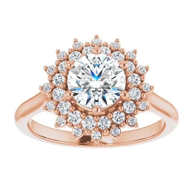 Rose Gold Breathtaking Beauty and Sparkle Diamond Ring