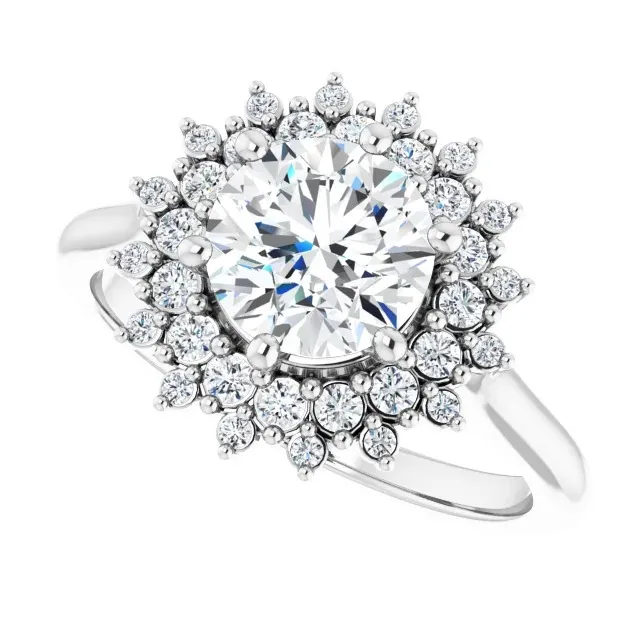 White Gold Breathtaking Beauty and Sparkle Diamond Ring jewelry windy city