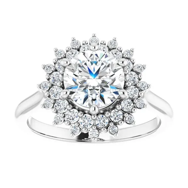 Platinum Breathtaking Beauty and Sparkle Diamond Ring