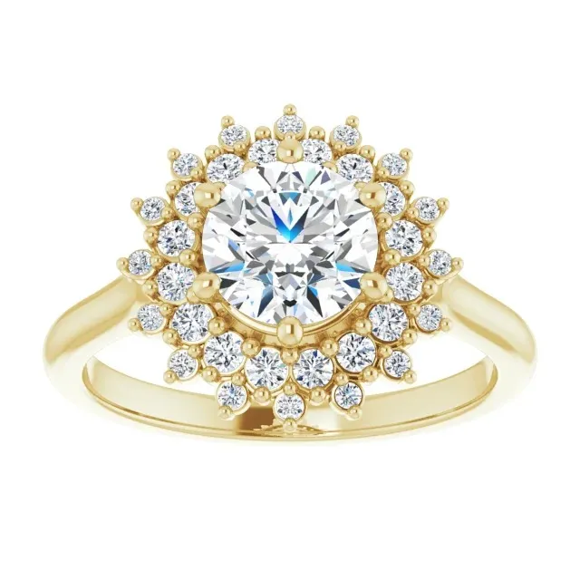 Yellow Gold Breathtaking Beauty and Sparkle Diamond Ring