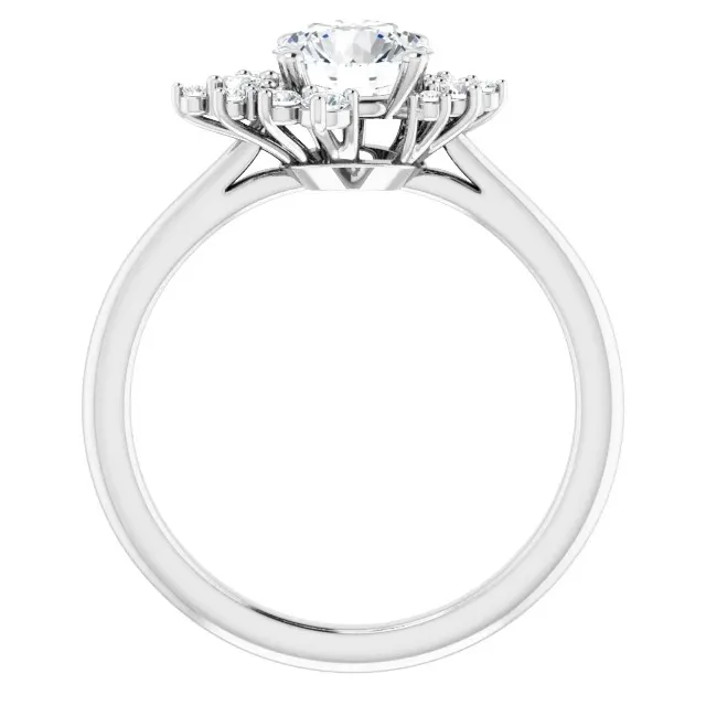 White Gold Beautiful and Unique Asymmetric Diamond Ring jewelry store near me