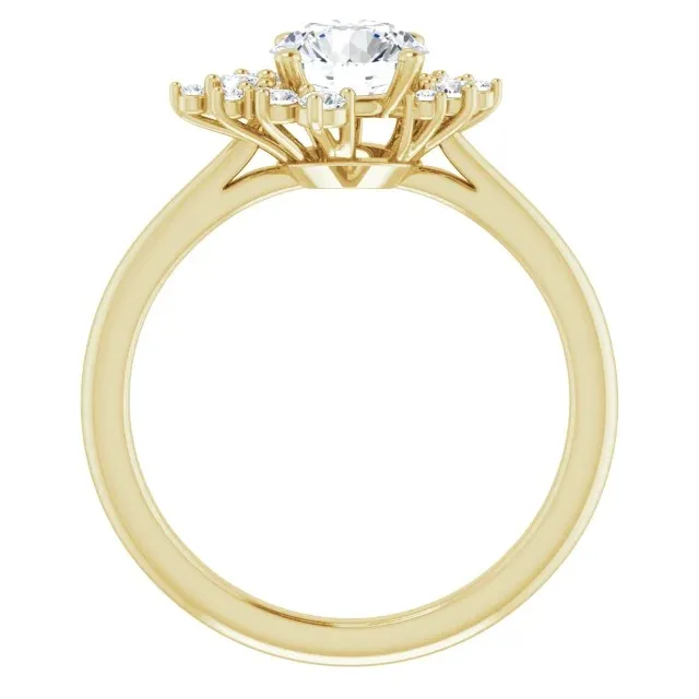 Yellow Gold Beautiful and Unique Asymmetric Diamond Ring jewelry store near me