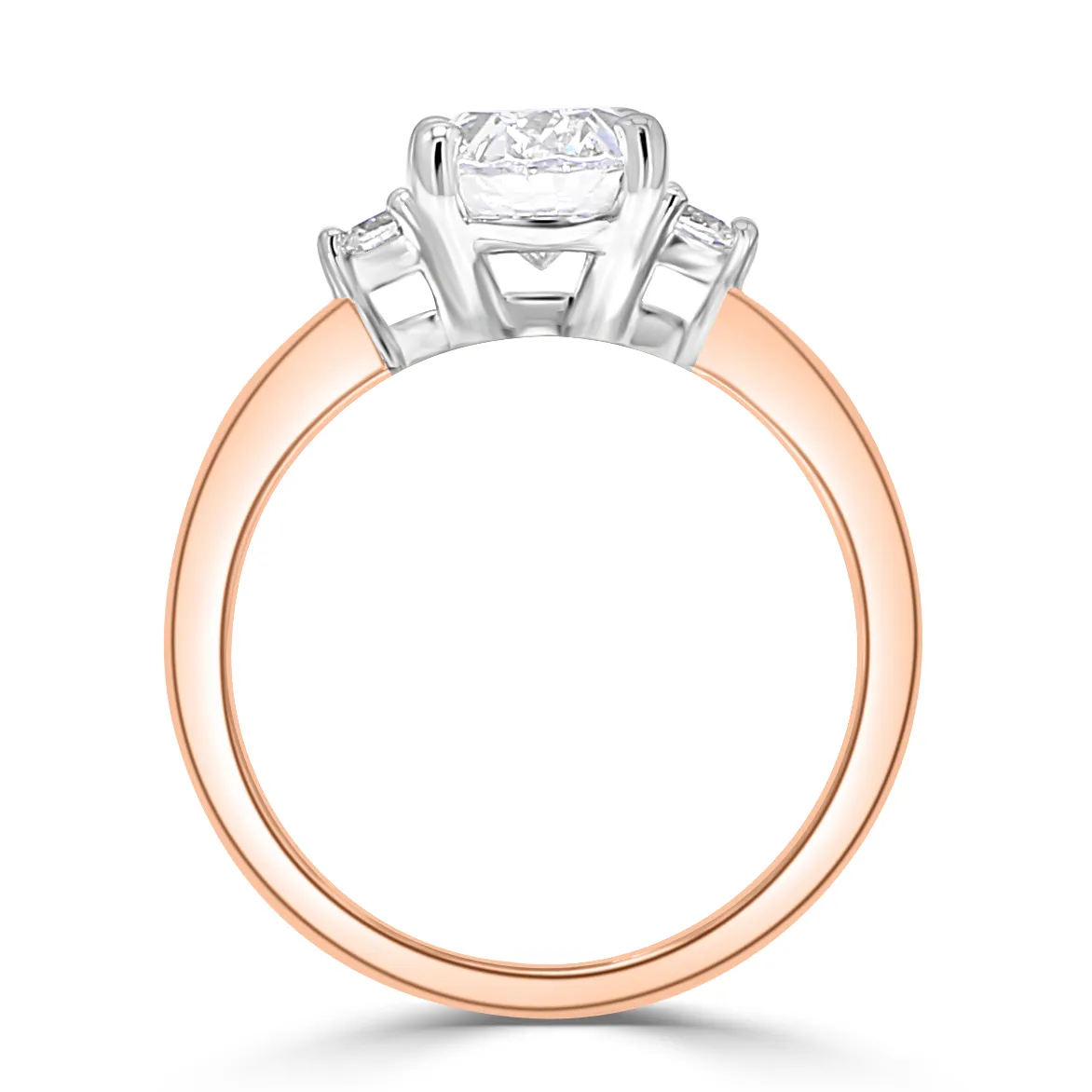 Rose Gold Classic Three Stone Ring jewelry store near me