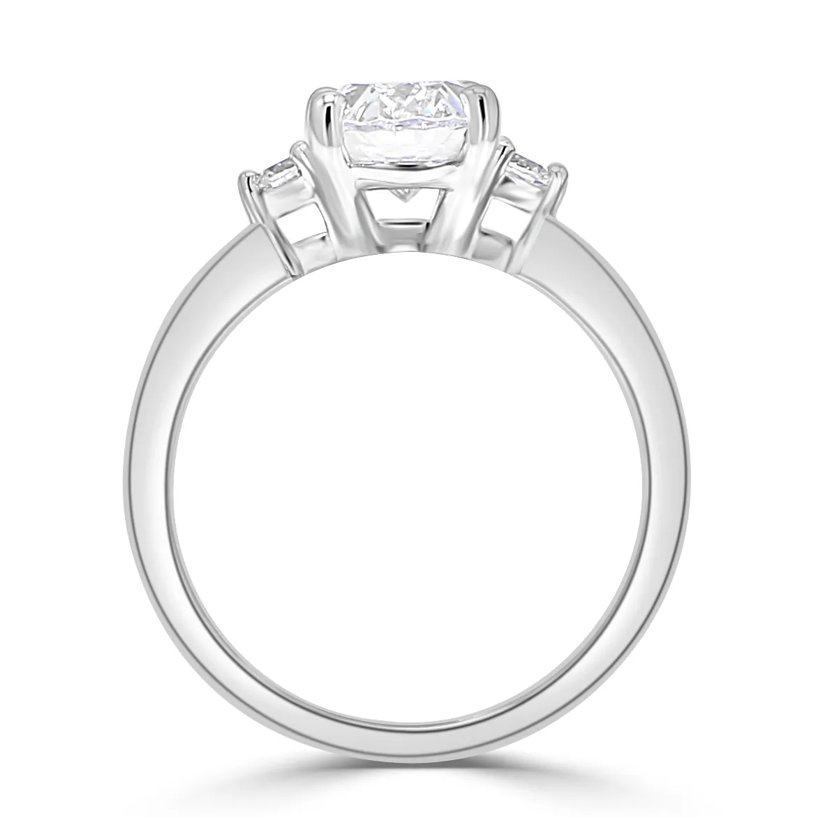 Platinum Classic Three Stone Ring jewelry store near me