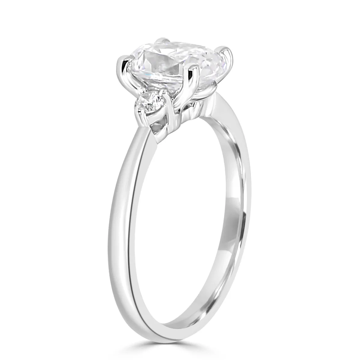 Platinum Classic Three Stone Ring jewelry Wabash avenue