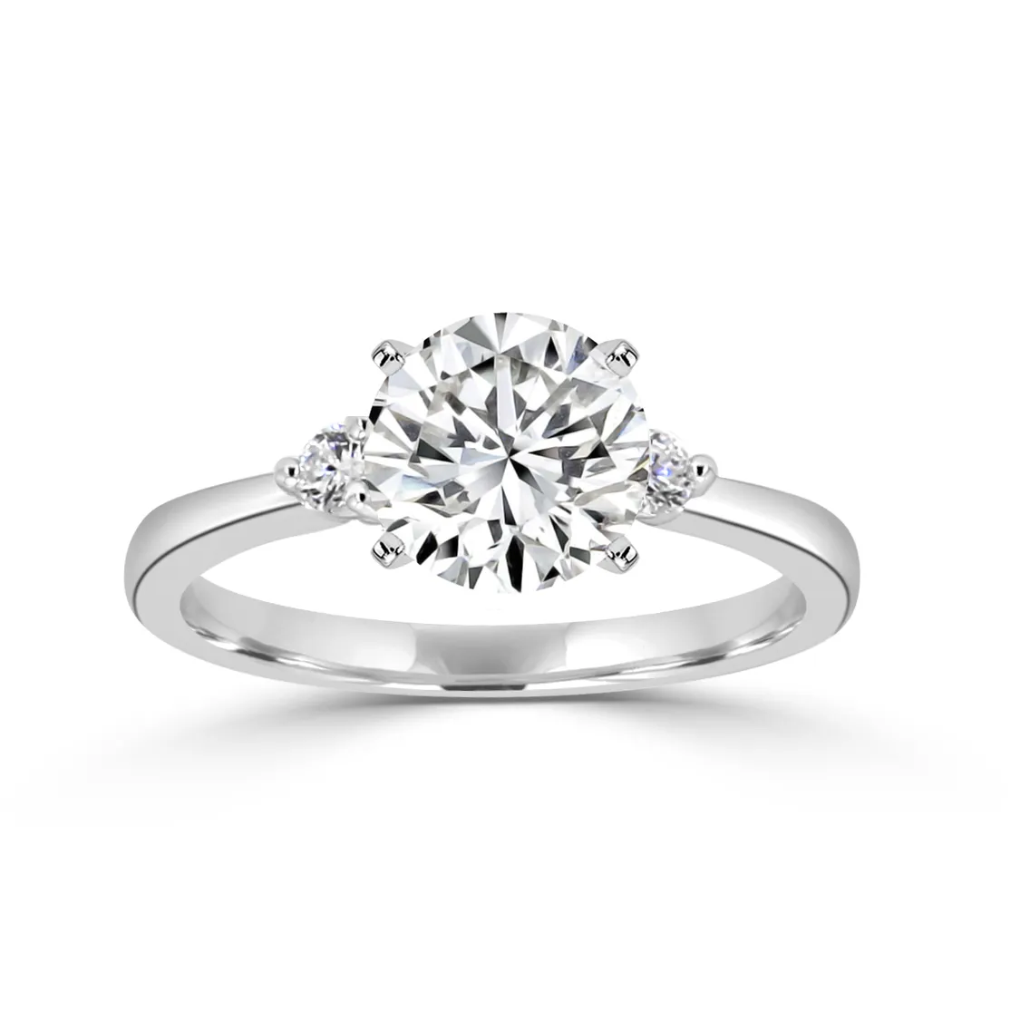 White Gold Classic Three Stone Ring