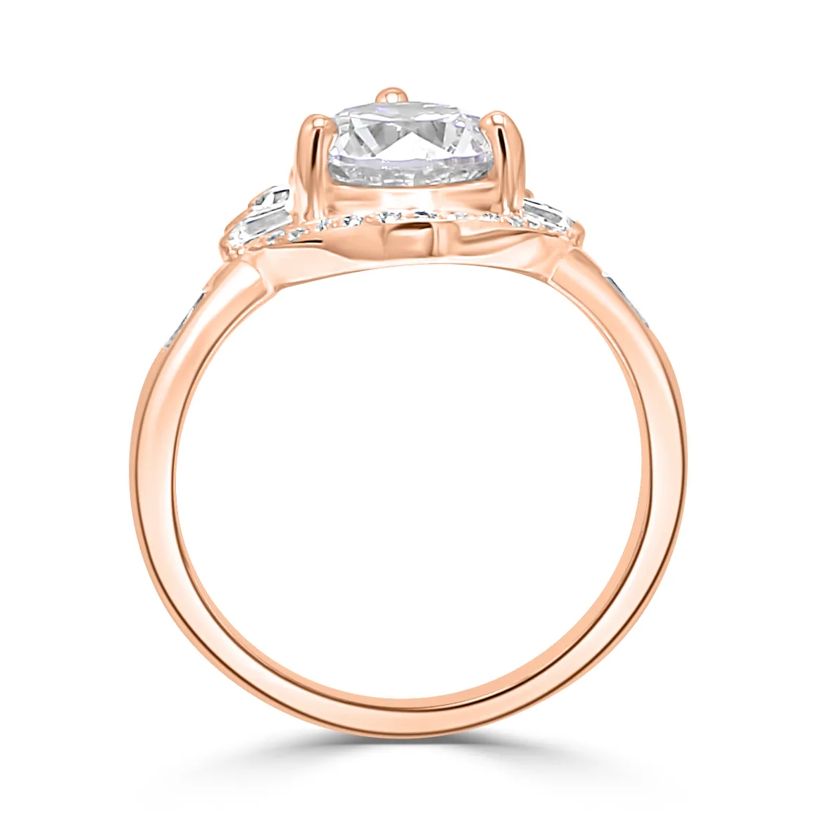 Rose Gold Spectacular and Unique Art Deco Vintage Engagement Ring jewelry store near me