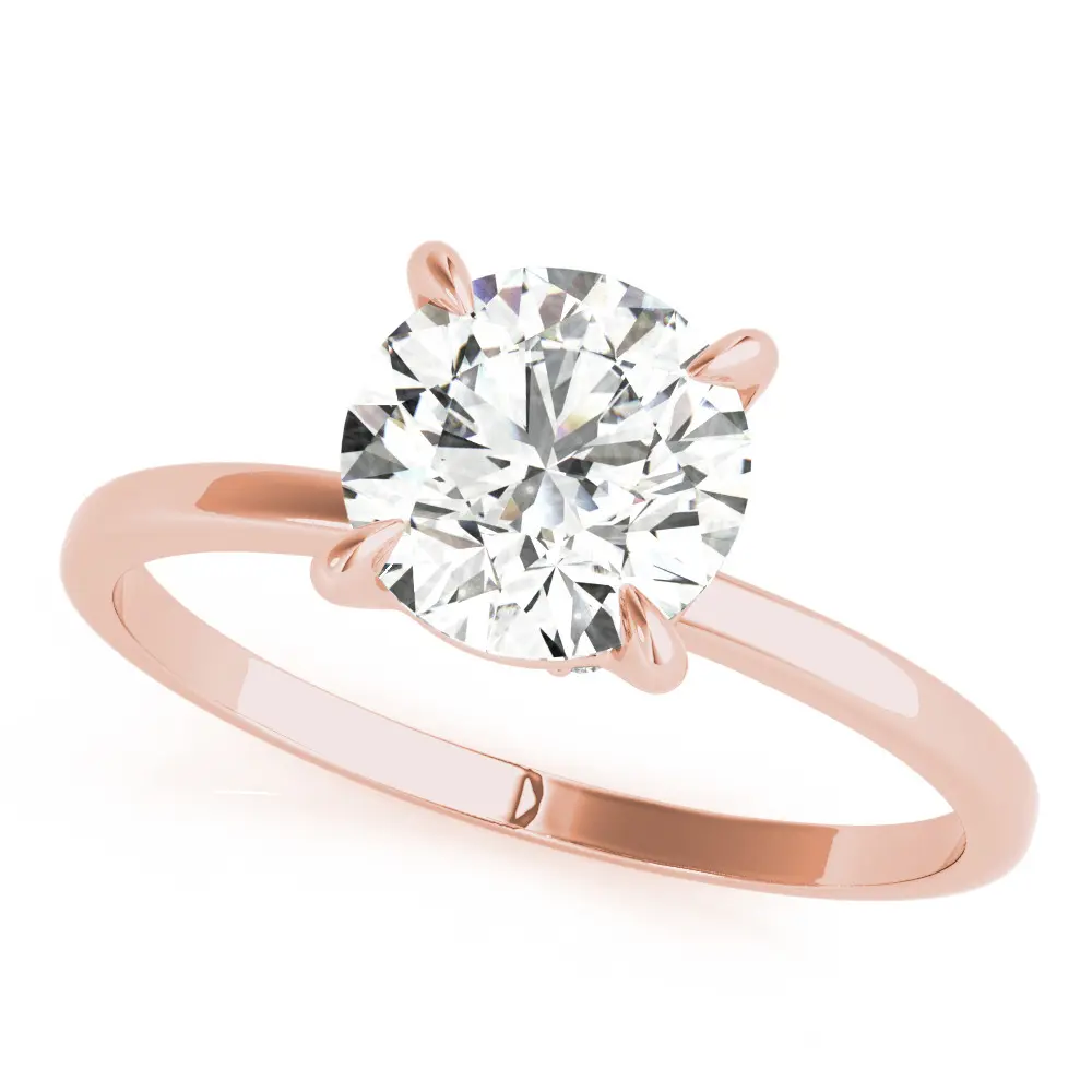 Rose Gold Sparkling Diamond Engagement Ring jewelry Wabash avenue