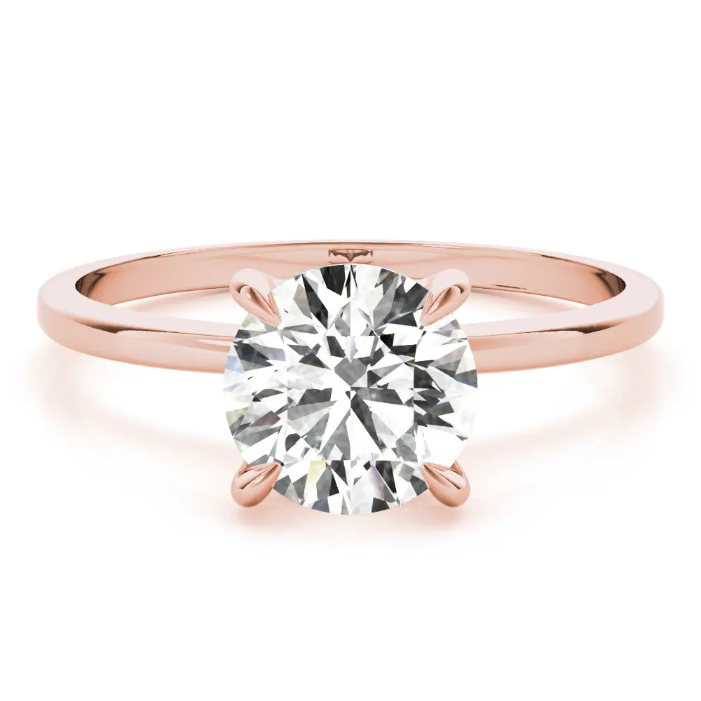 Rose Gold Sparkling Diamond Engagement Ring