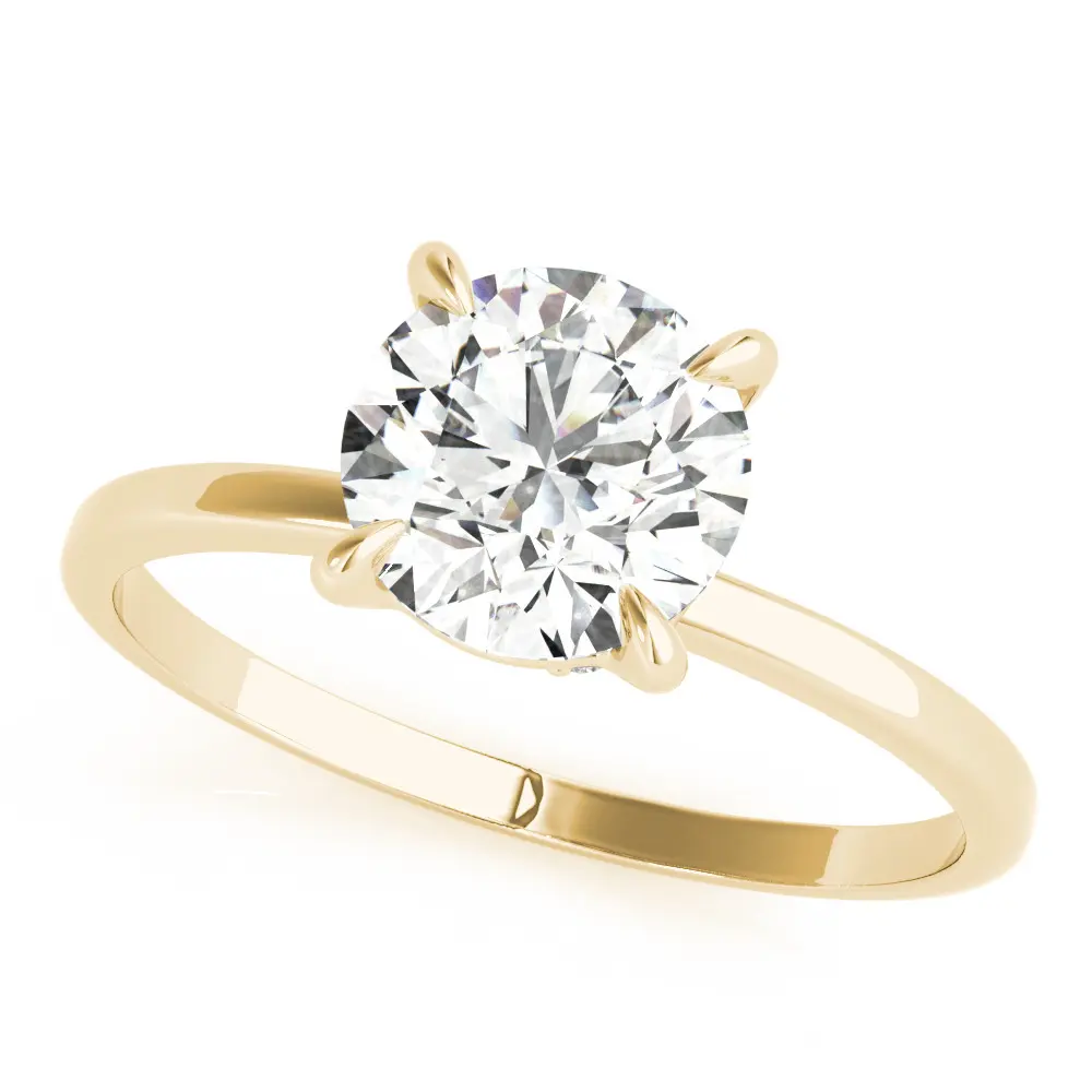 Yellow Gold Sparkling Diamond Engagement Ring jewelry Wabash avenue