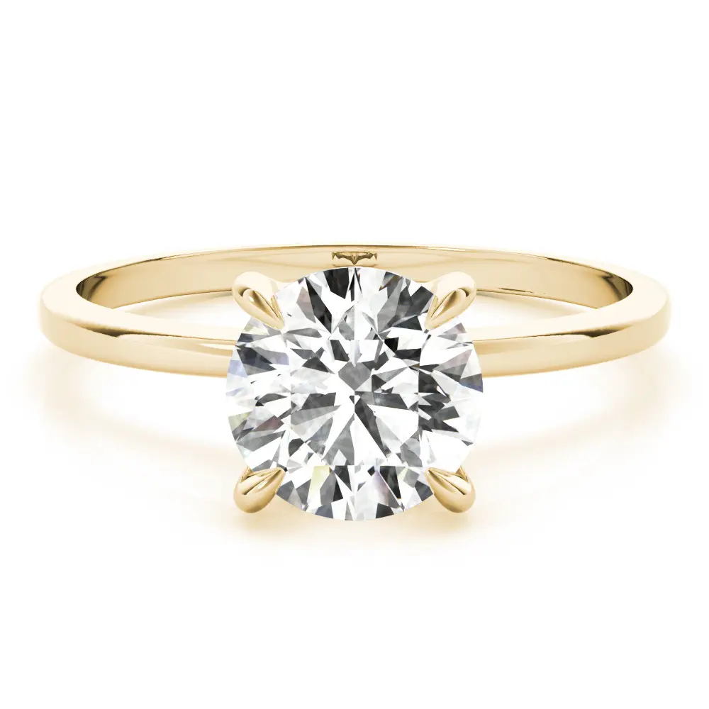 Yellow Gold Sparkling Diamond Engagement Ring