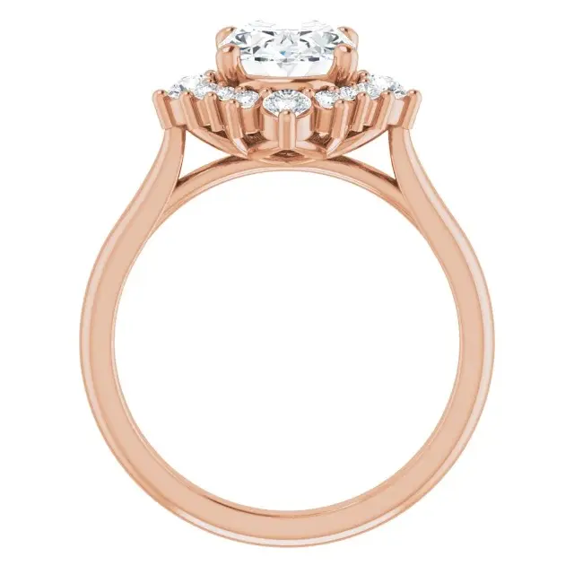 Rose Gold Unique and Elegant Three Prong Engagement Ring jewelry store near me