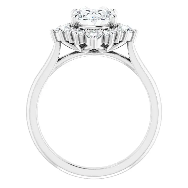 Platinum Unique and Elegant Three Prong Engagement Ring jewelry store near me