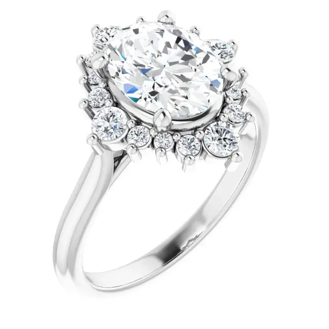 Platinum Unique and Elegant Three Prong Engagement Ring jewelry Wabash avenue