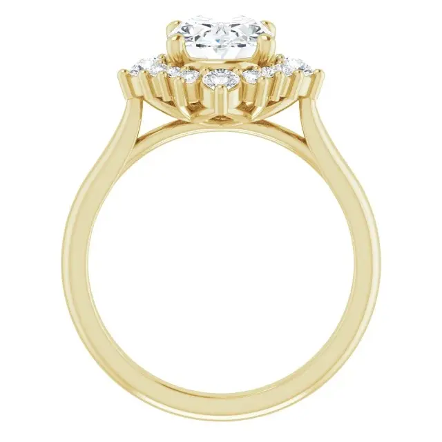 Yellow Gold Unique and Elegant Three Prong Engagement Ring jewelry store near me