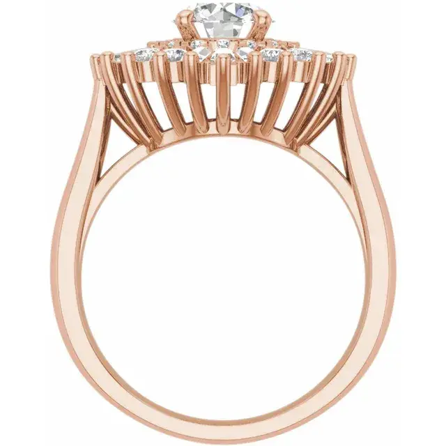 Rose Gold Ballerina Halo Engagement Ring jewelry store near me