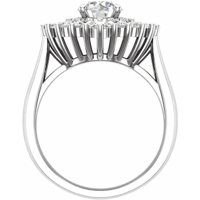 White Gold Ballerina Halo Engagement Ring jewelry store near me