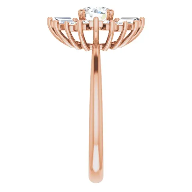 Rose Gold Charming and Elegant Halo Engagement Ring jewelry windy city