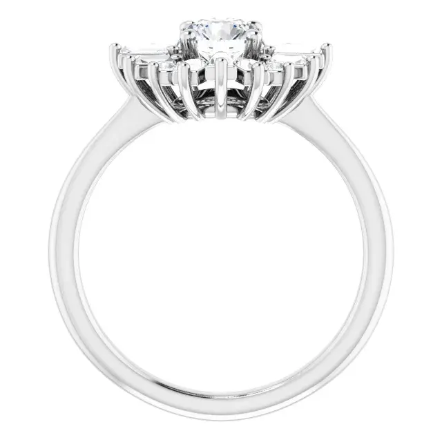 White GoldCharming and Elegant Halo Engagement Ring jewelry store near me