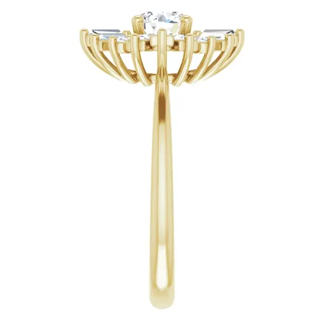 Yellow Gold Charming and Elegant Halo Engagement Ring jewelry windy city