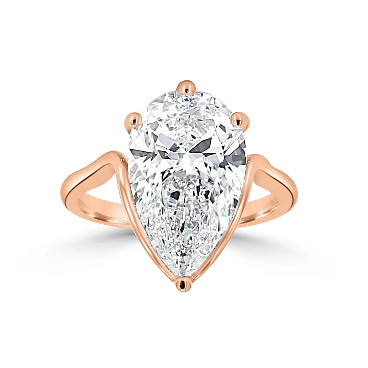 Rose Gold Truly Innovative Unique Solitaire Engagement Ring