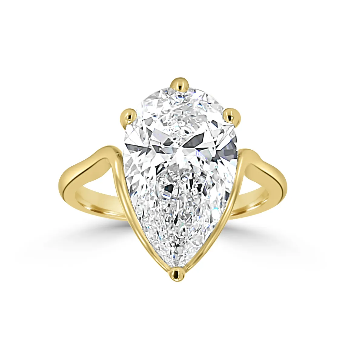Yellow Gold Truly Innovative Unique Solitaire Engagement Ring